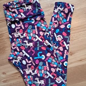 Lularoe TC 4th Birthday Leggings